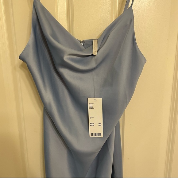 UO Urban Outfitters Mallory Cowl Neck Slip Dress Light Blue NWT never worn! - Picture 8 of 9